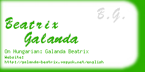 beatrix galanda business card